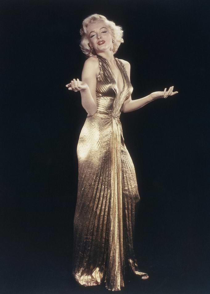 Marilyn Monroe in Gold Dress
