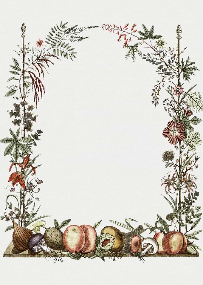 Botanical Archway with Fruits and Vegetables