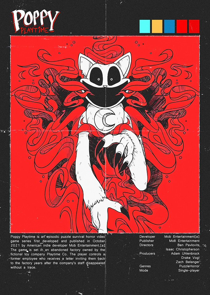 Poppy Playtime Cat Character Poster