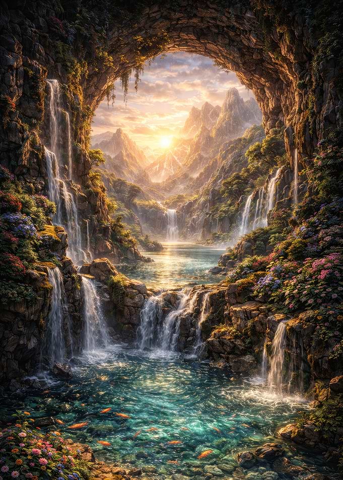 Waterfall Cave Landscape
