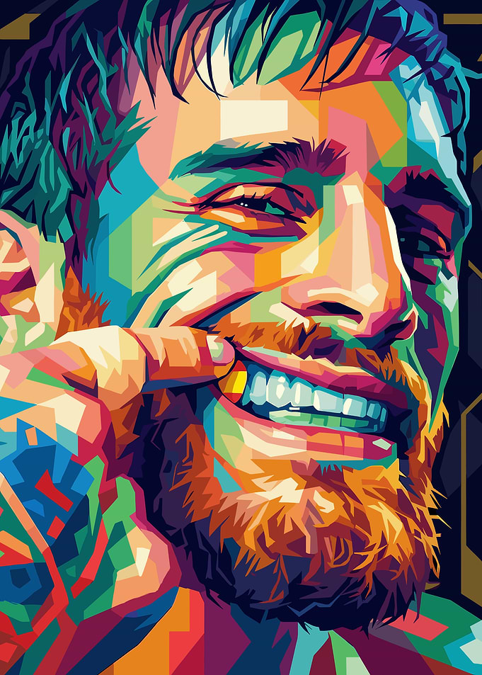 Colorful Portrait of a Man