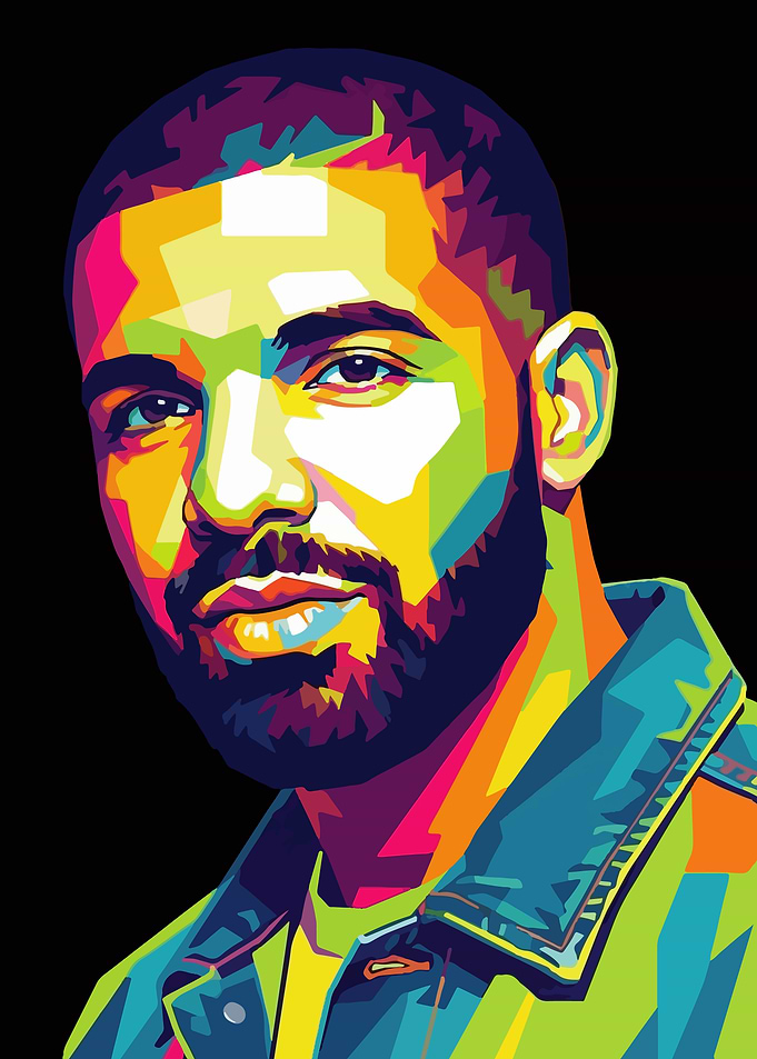 Drake Pop Art Portrait