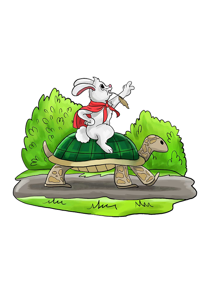 Rabbit Riding a Tortoise