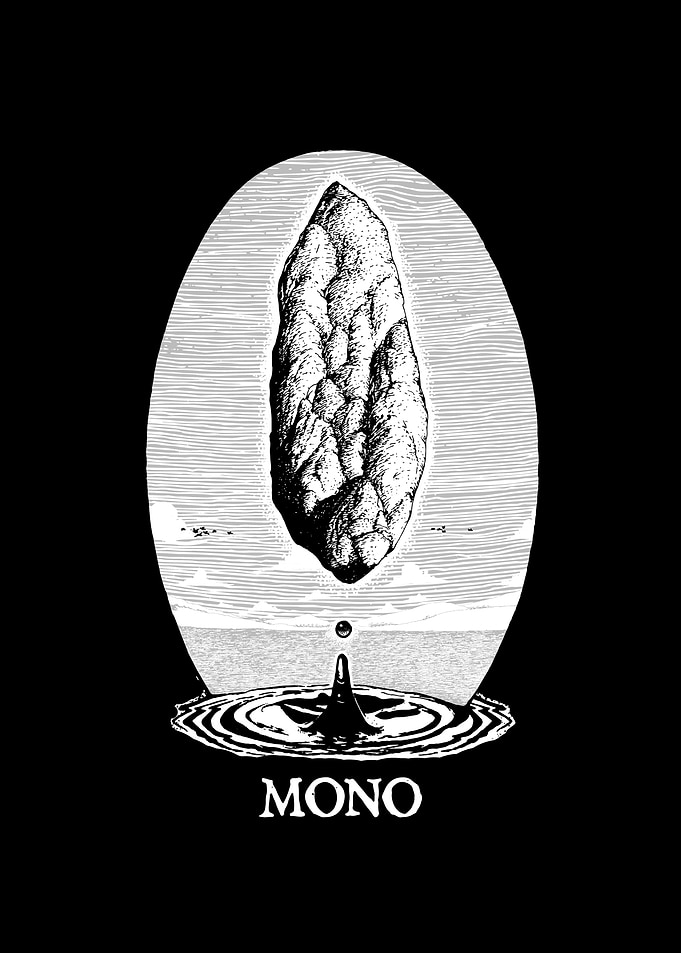 Mono Rock Drop Art