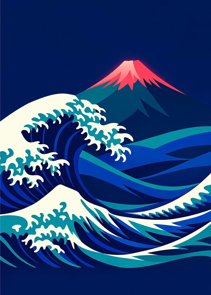 Great Wave and Mount Fuji