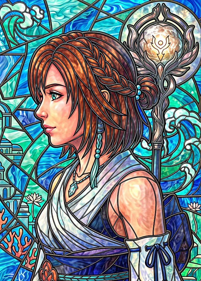 Yuna Stained Glass Art
