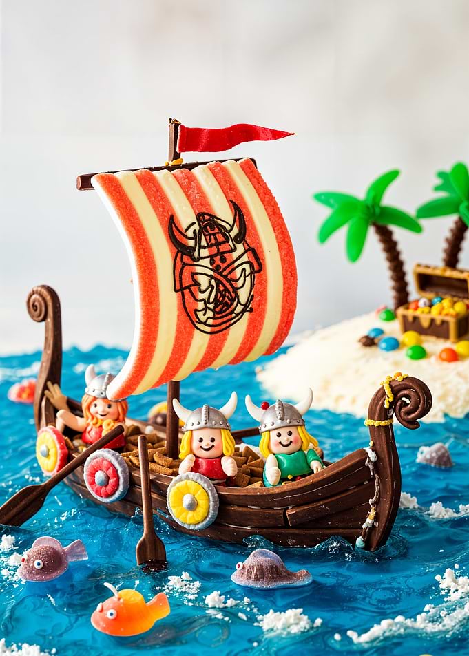 Viking Ship Cake Decoration
