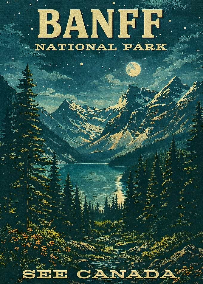 Banff National Park Vintage Poster