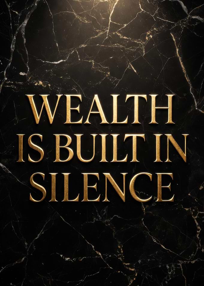 Wealth is Built in Silence quote
