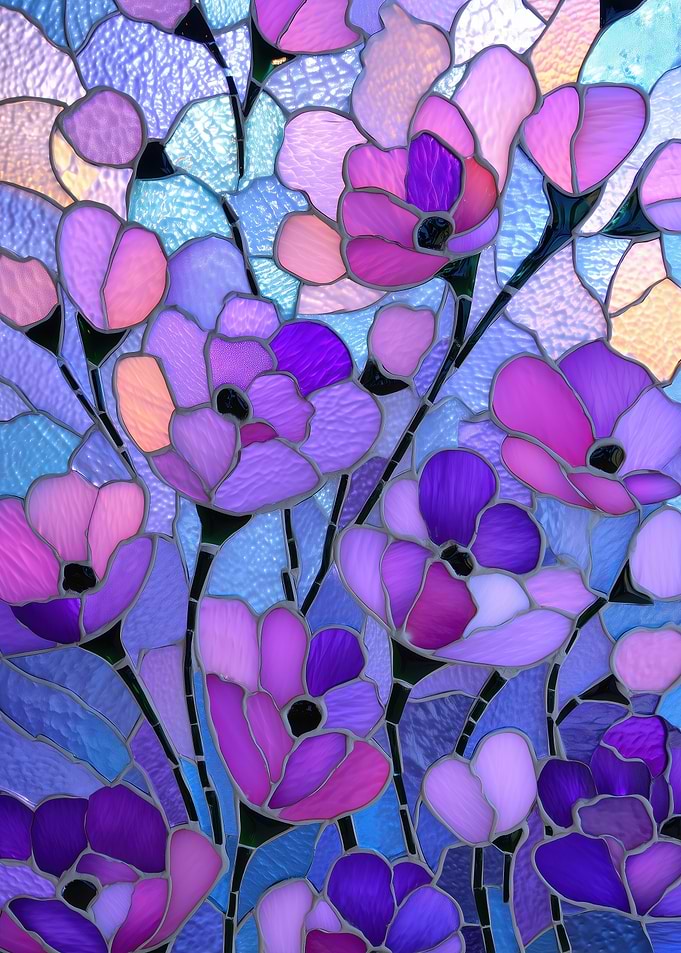 Stained Glass Floral Design