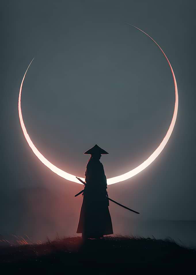 Samurai Under a Solar Eclipse