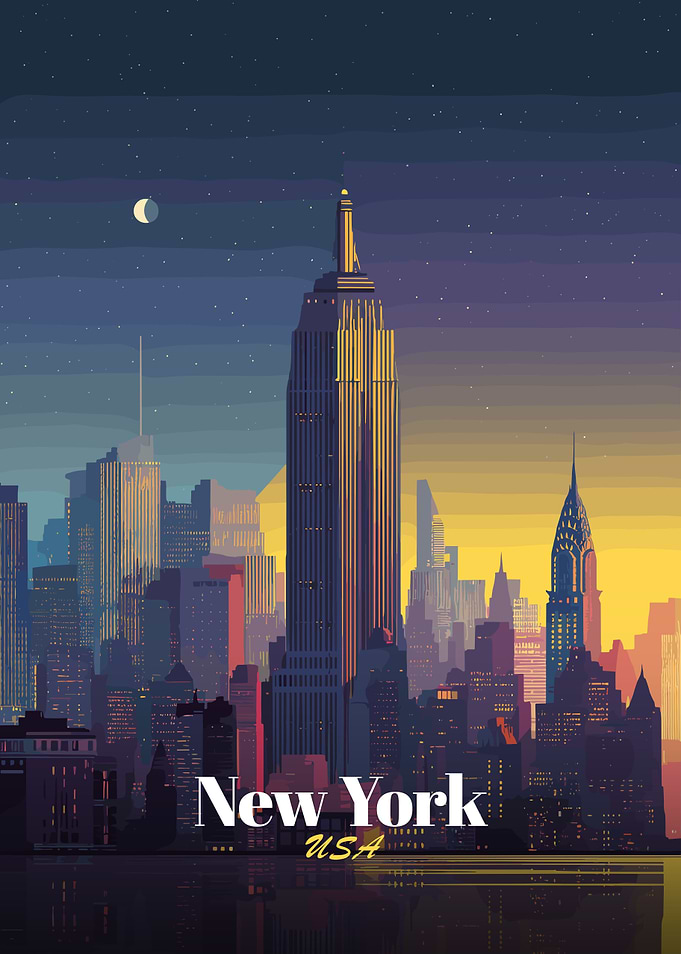 New York City Skyline at Dusk