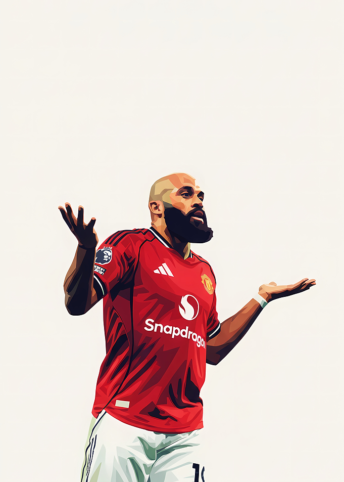 Football Player in Red Jersey