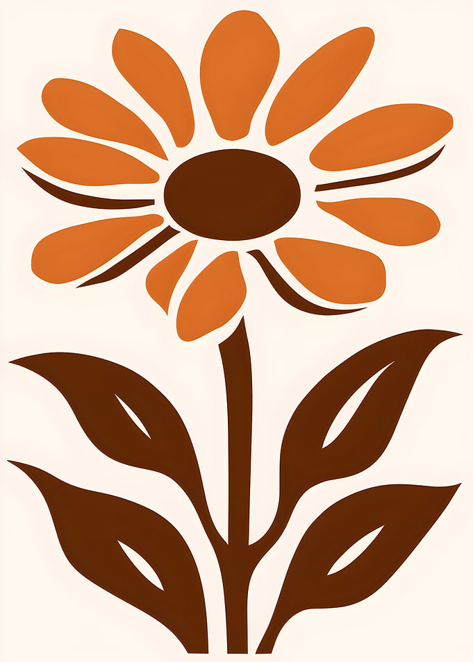 Retro Flower Illustration