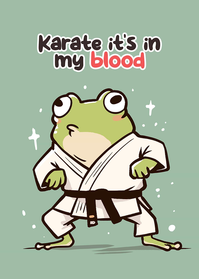 Karate Frog in Gi