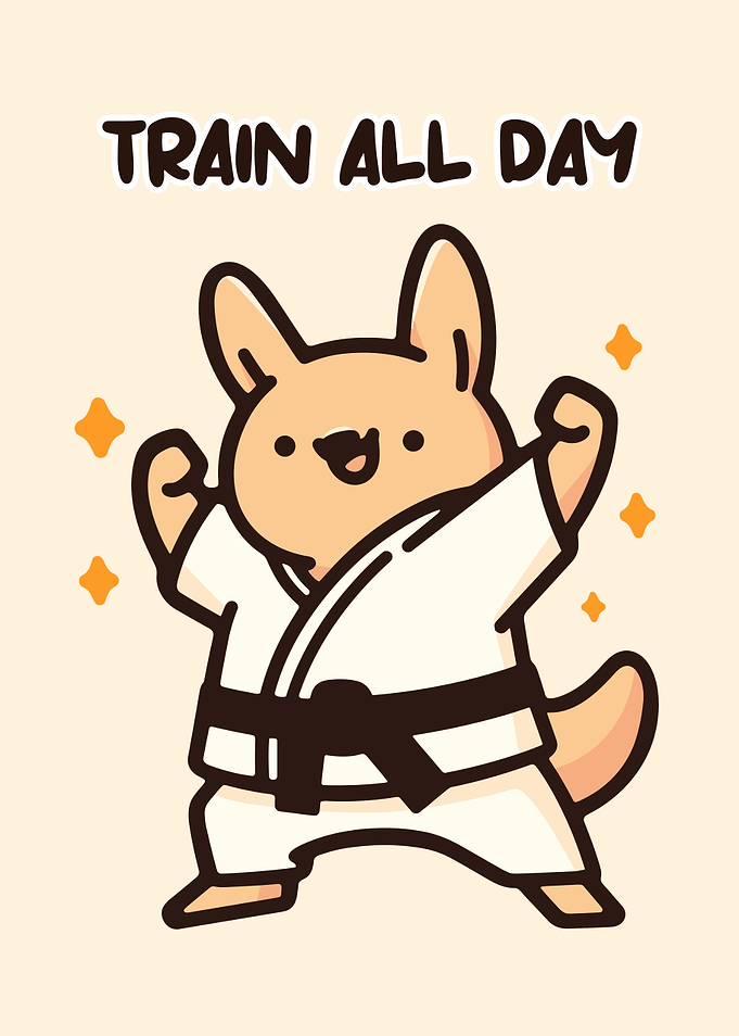 Cute Dog in Karate Gi