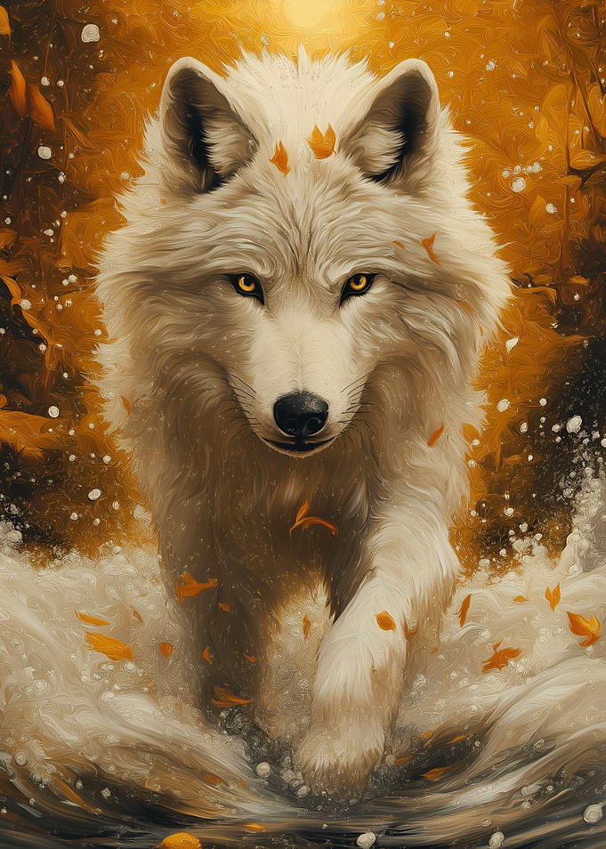 White Wolf in Autumn