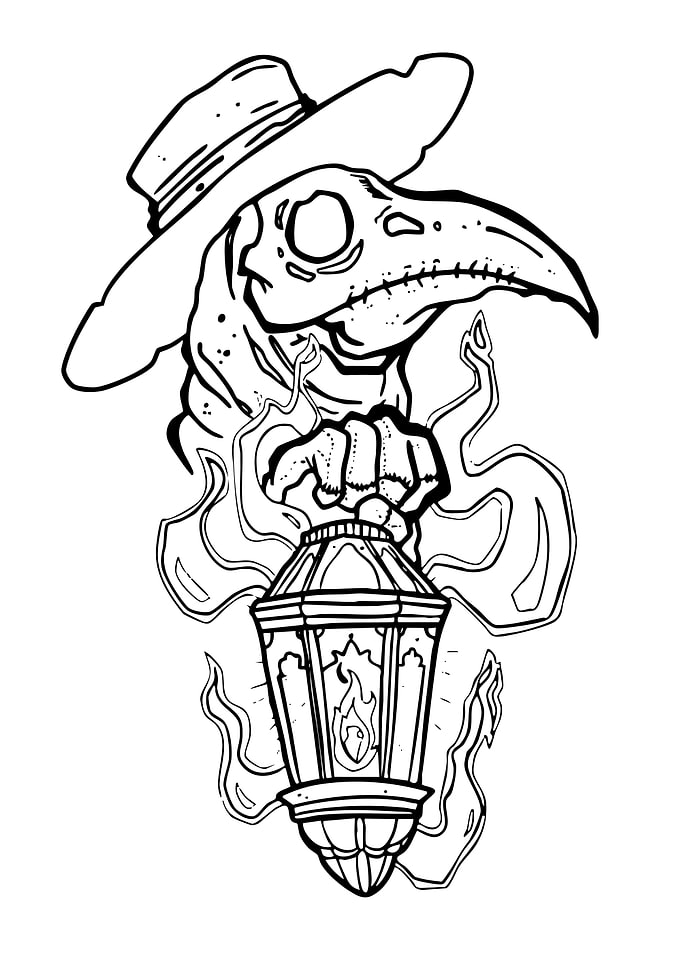 Plague Doctor with Lantern