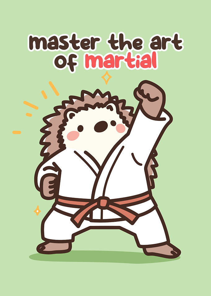 Cute Hedgehog Martial Artist