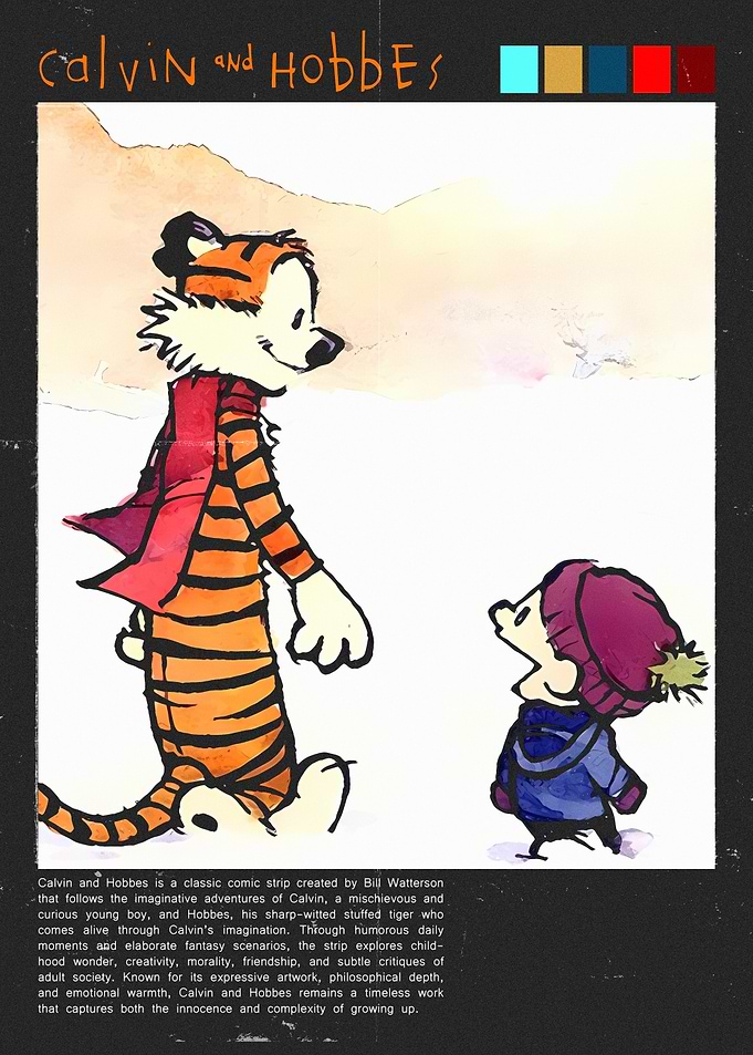 Calvin and Hobbes in the Snow