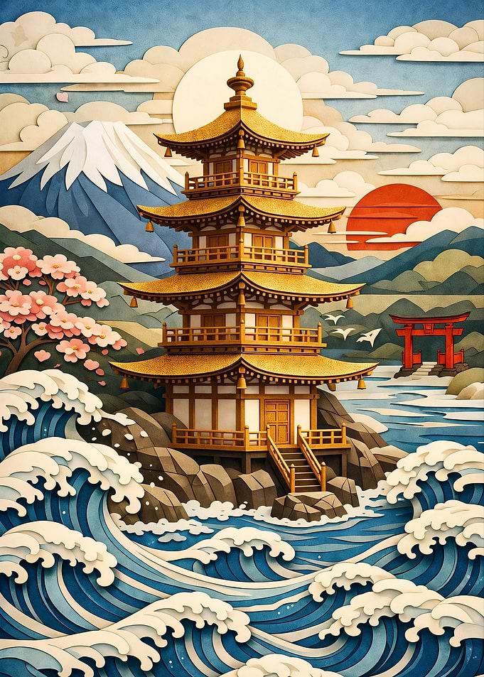 Japanese Golden Pagoda
