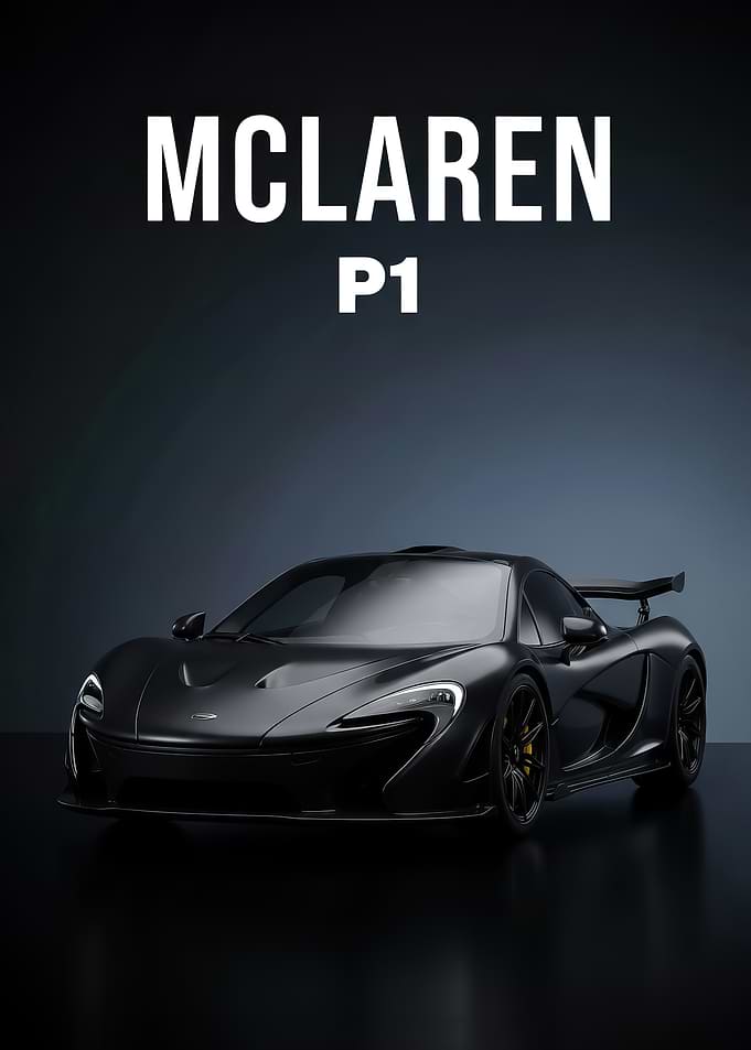 black McLaren P1 Sports Car poster