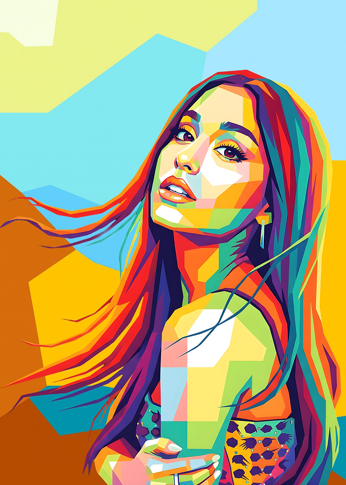 Colorful Pop Art Portrait of a Woman