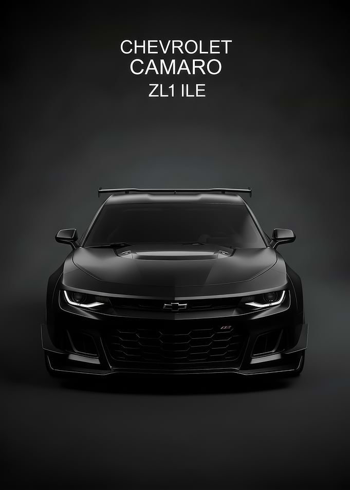 black Chevrolet Camaro ZL1 1LE poster