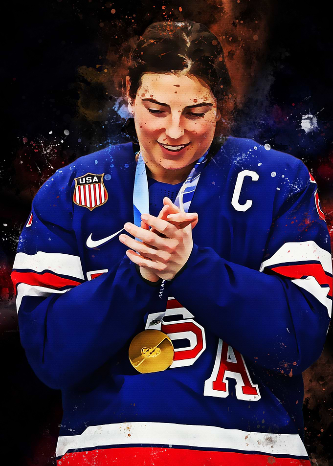 Hilary Knight Player with Gold Medal
