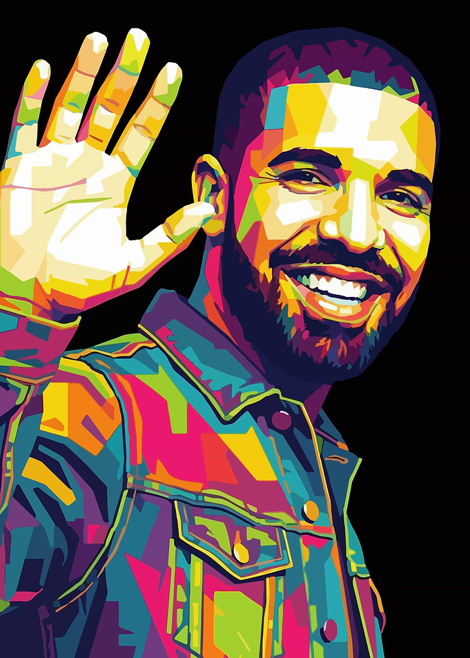 Drake Pop Art Portrait
