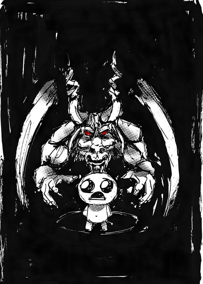 Demon and Child in Dark Art
