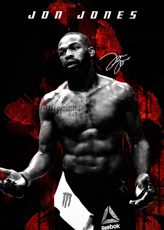 Jon Jones UFC Fighter Portrait