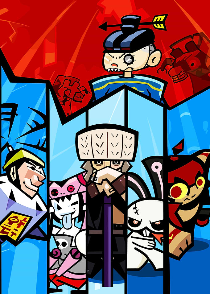 Diverse Anime-Style Characters in a Dynamic Composition