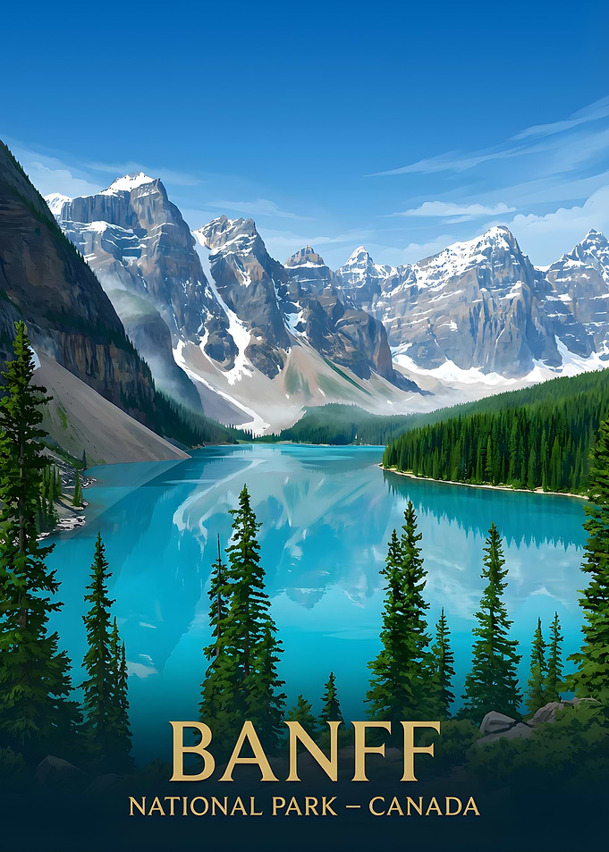 Banff National Park Vintage Poster