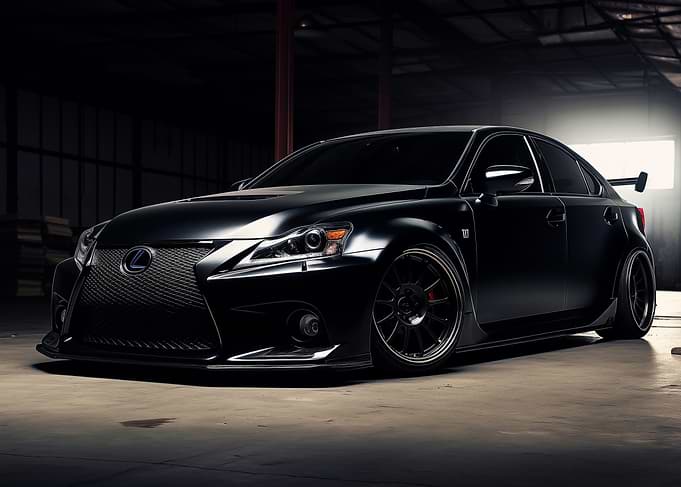 Modified Black Lexus IS-F