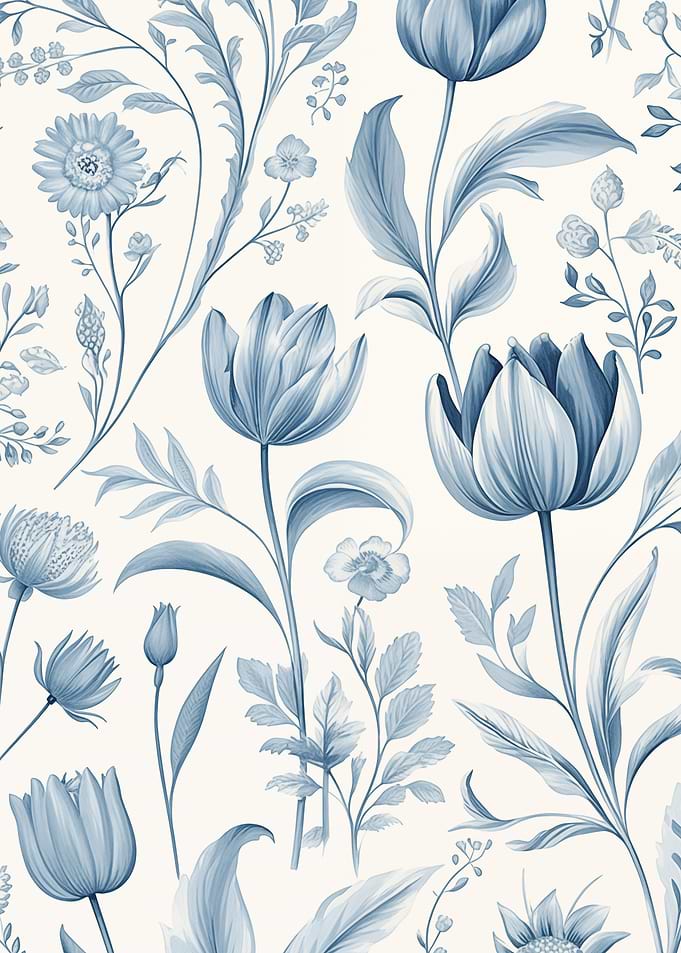 Blue Floral Pattern