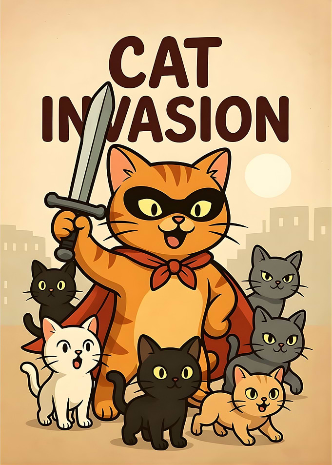 Cats Invasion Poster anime cute
