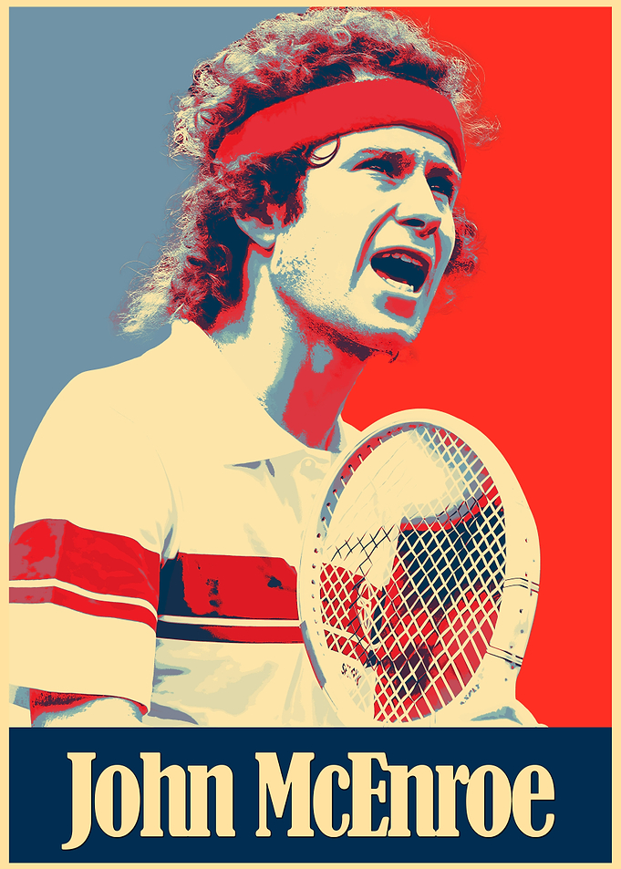 John McEnroe Tennis Poster