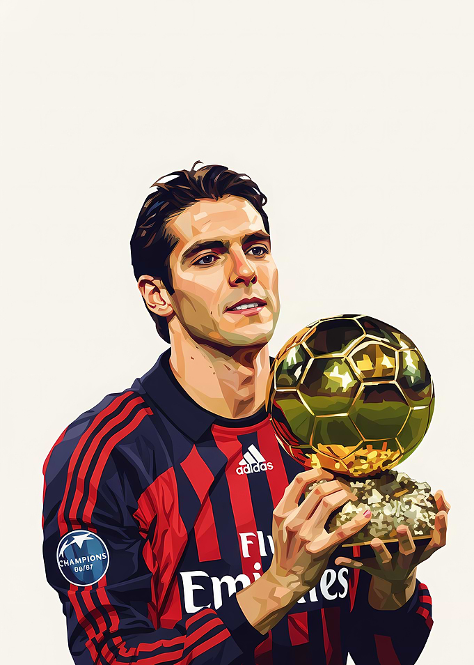 Kaka holding the Ballon d'Or