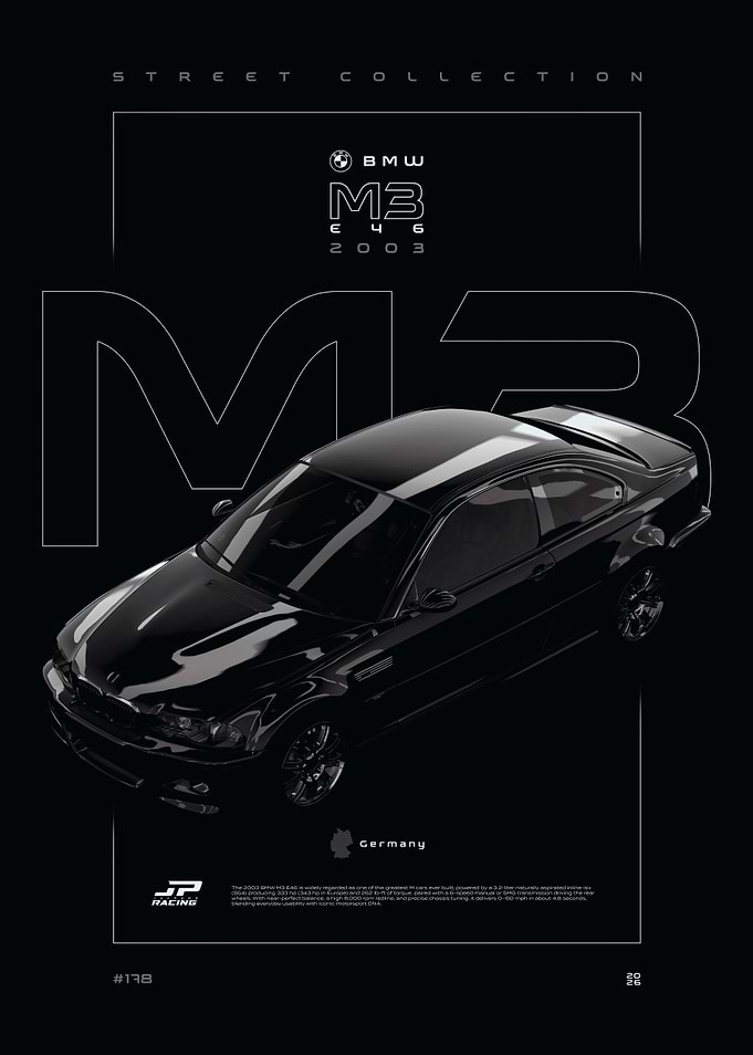 BMW M3 E46 2003 Poster