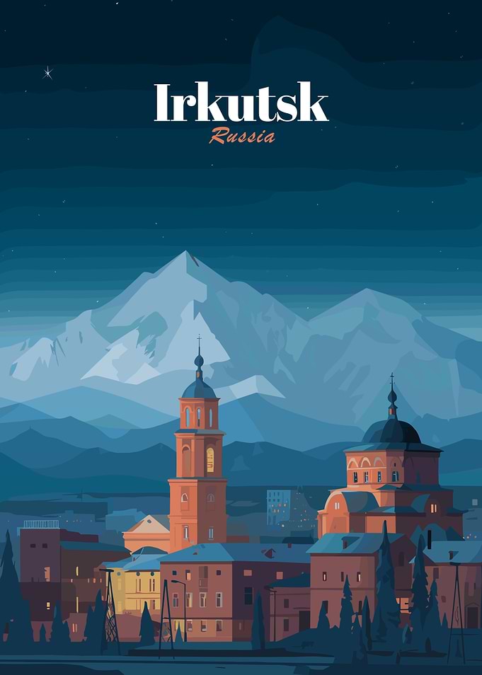 Irkutsk Cityscape at Night