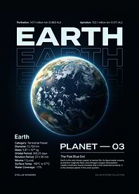 Earth Planet Poster