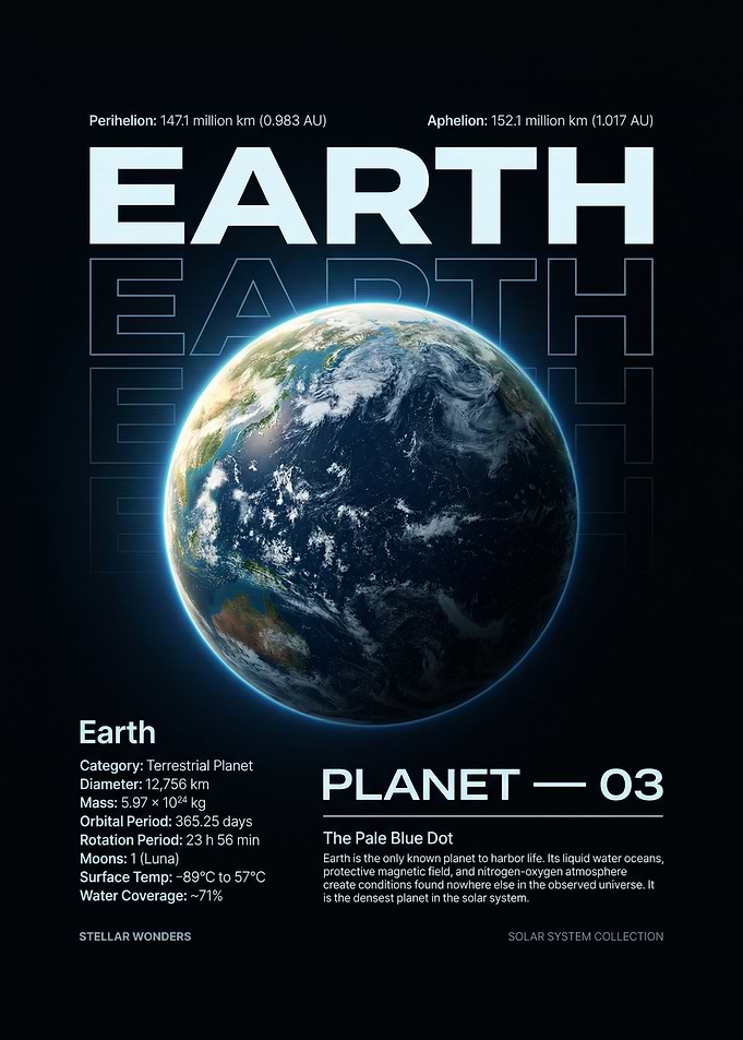Earth Planet Poster