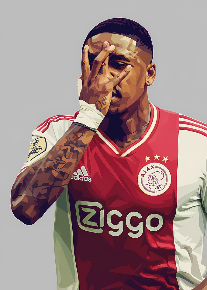 Steven Bergwijn with Hand Over Face