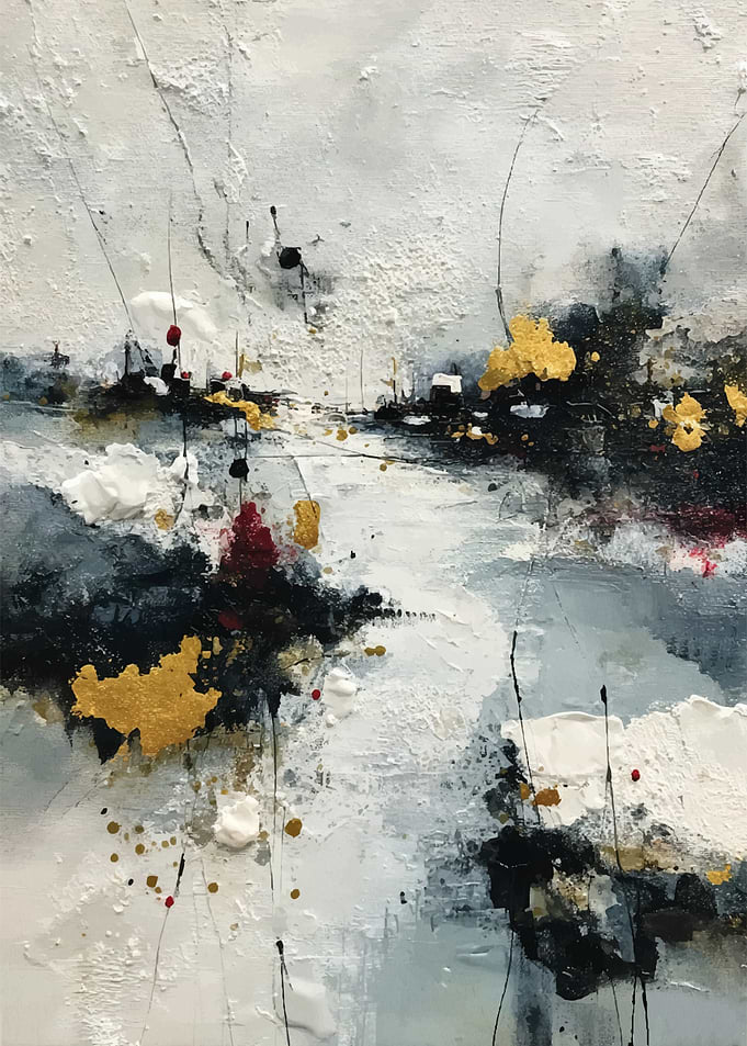 Abstract Textured Landscape Painting