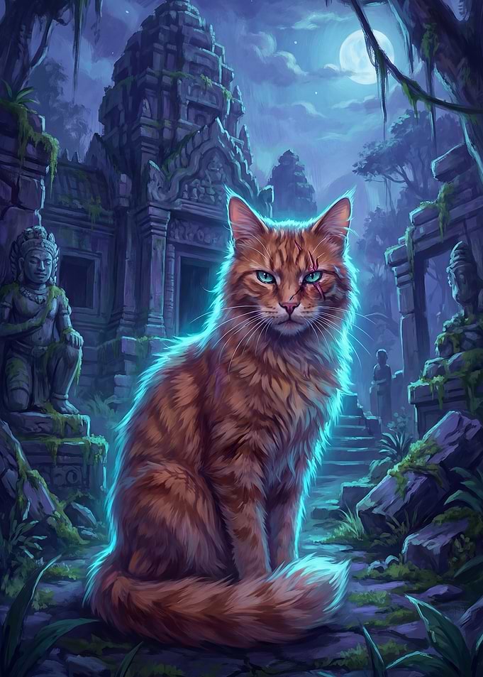 Warrior Cat in Ancient Ruins