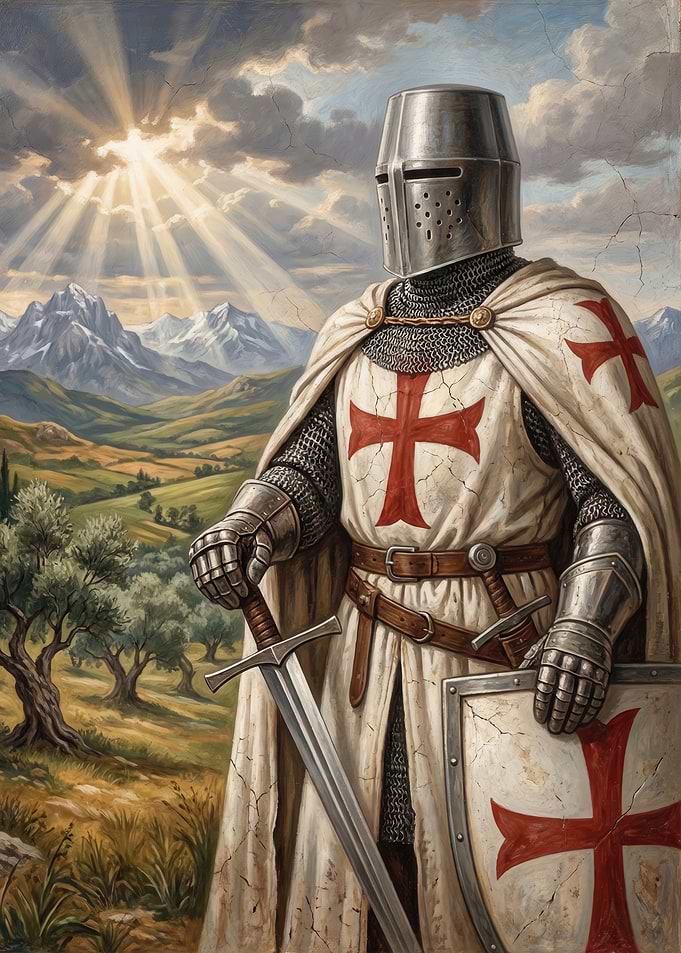Knight Templar in a Landscape