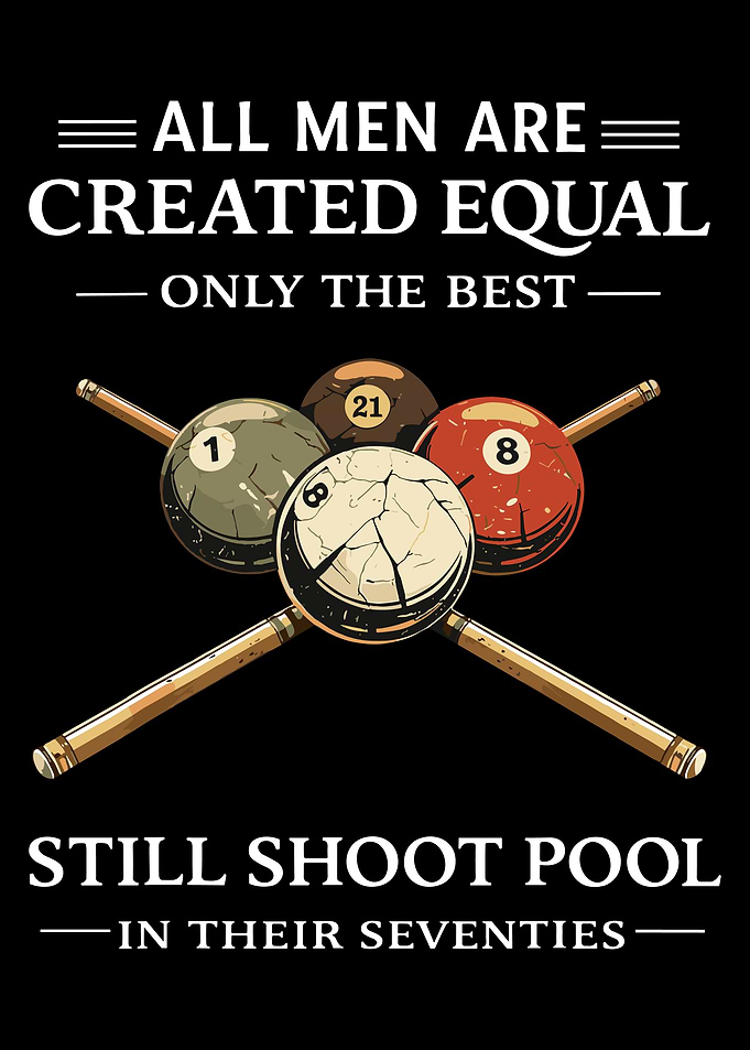 Vintage Pool Poster, Best Shoots in Their Seventies Billiard Wall Art Print
