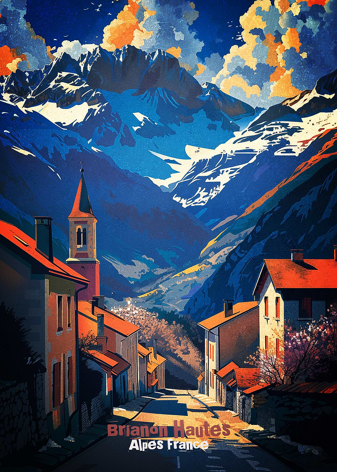 Briançon Hautes Alpes France Poster