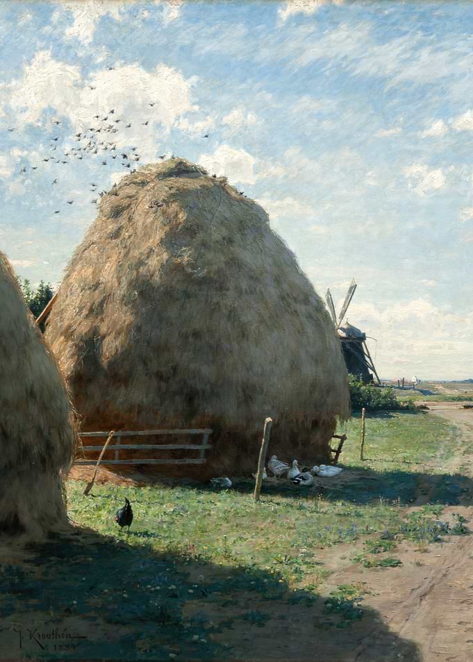 Haystacks and Farm Animals